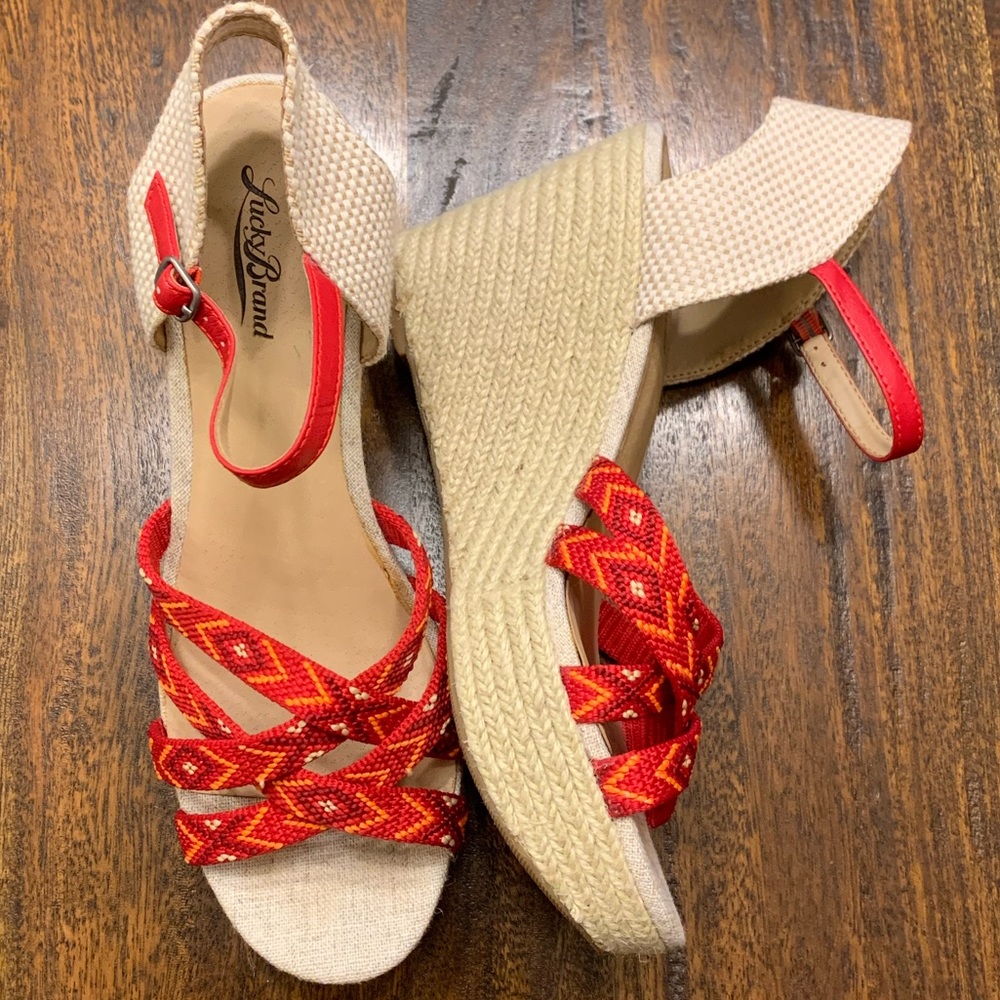 Lucky Brand - Espadrille Wedge Sandal - Size 9.5